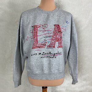Desigual Gray City Of Los Angeles Sweatshirt S